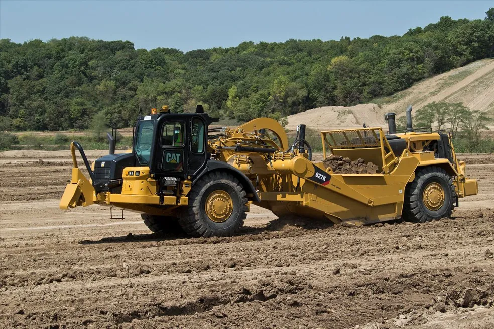 Heavy-duty scraper for commercial excavation and site preparation projects